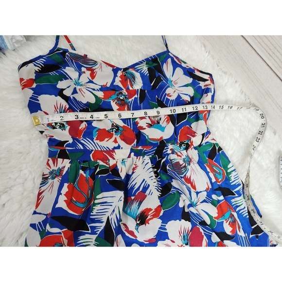 J. Crew Women's Sleevless Polyester Floral Lined V Neck Mini Sun Dress‎ Size 4 - Picture 5 of 6